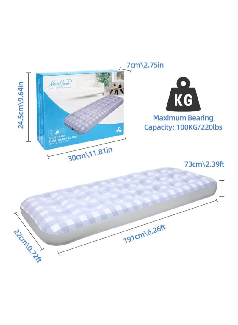 فول جوي مرتبة هوائية قابل للنفخ للتخييم  مقاس واحد متدفقة مع وزن أقصى 100 كجم للبالغين والأطفال والأنشطة الداخلية والخارجية - Image 2