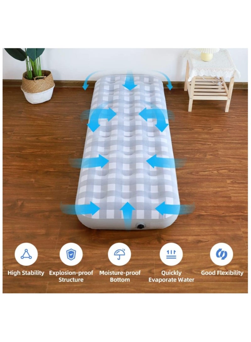 فول جوي مرتبة هوائية قابل للنفخ للتخييم  مقاس واحد متدفقة مع وزن أقصى 100 كجم للبالغين والأطفال والأنشطة الداخلية والخارجية - Image 4