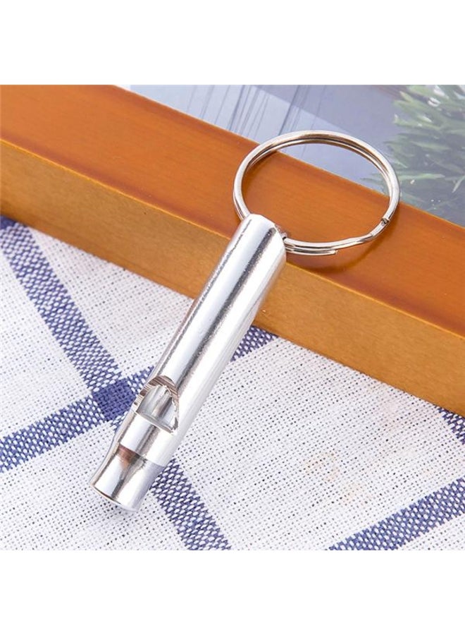 Generic Outdoor Metal Whistle Pendant With Keychain Keyring For Survival Emergency