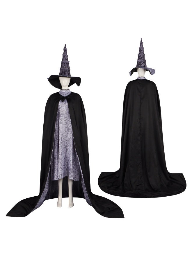 NIBEMINENT A black robe for Halloween stage performance, the same style as the female lead of the Evil Witch Evba - Image 1