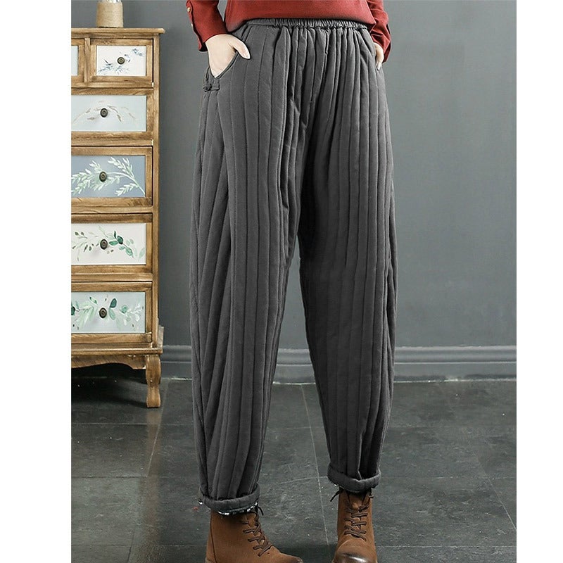Thick Casual Pants Plus Size Loose Gray no Pilling no fading 882# 