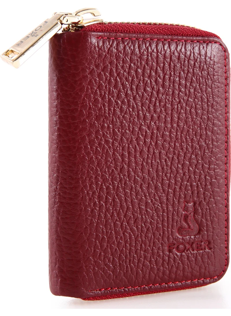 Septwolves Foxer Leather Claret Red Women's Wallet 10 Card Holder