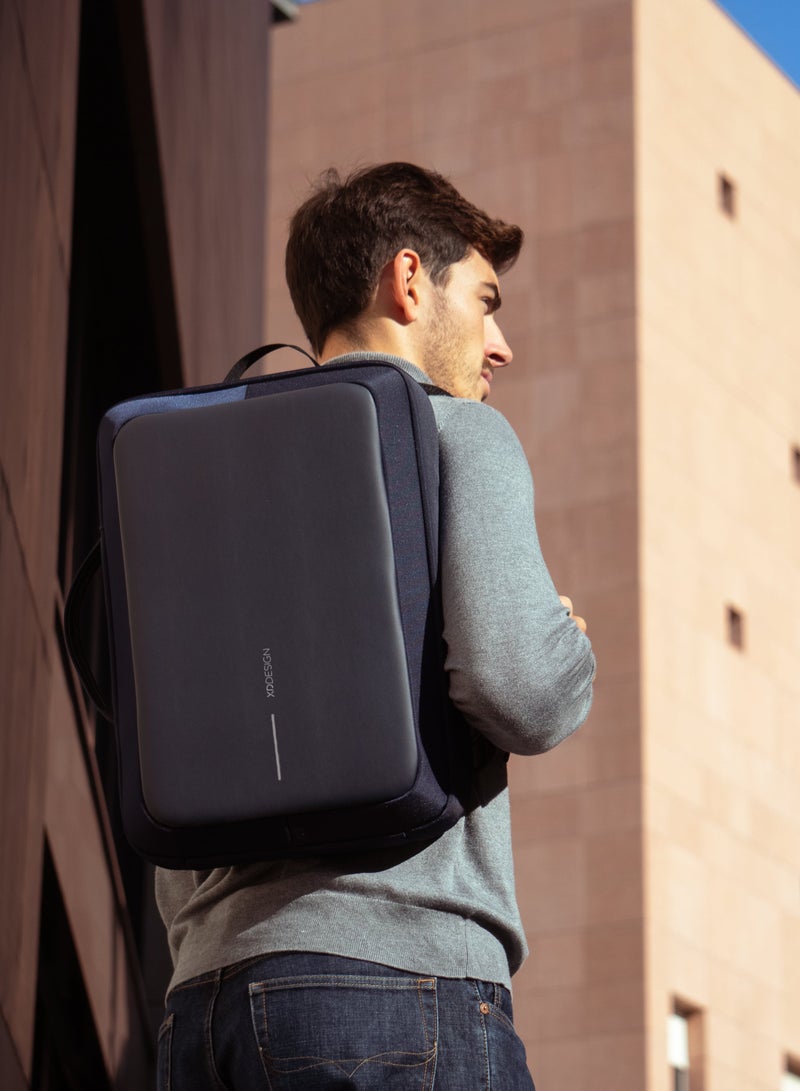 XD DESIGN Bobby Bizz 2.0 | Anti-Theft Backpack & Briefcase, Convertible Laptop & Tablet Travel Bag, Hidden Zipper, Cut Resistant, RFID Protected Pocket, Multi Compartments & Water Repellant - Navy Blue - Image 4