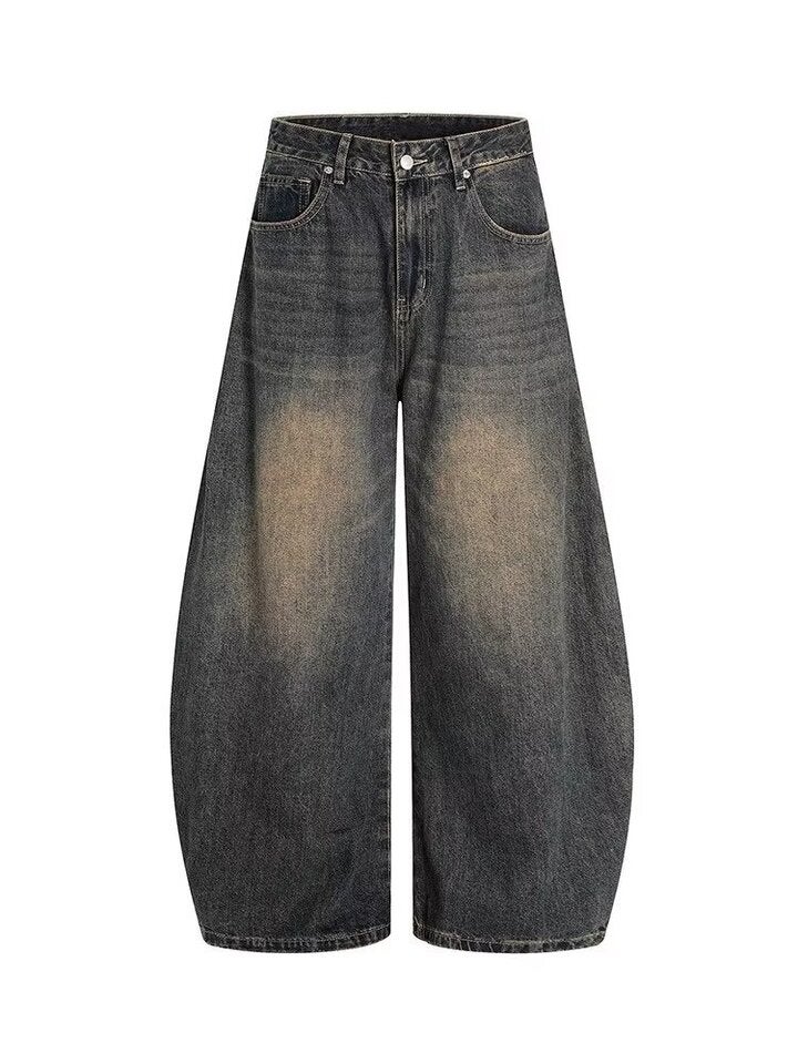 Unisex Classic Denim Jeans Loose Fit Daily Outdoor Wear - Image 1