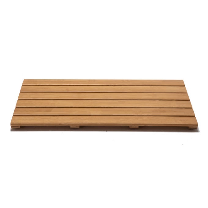 BAMBOO BATH MAT LARGE 26 X 158 X 13 INCHES NONSLIP FLOOR MAT FOR BATHROOM SPA SAUNA KITCHEN INDOOR OUTDOOR SPACES SHOWER MAT FOR BATHROOM DECOR NATURAL