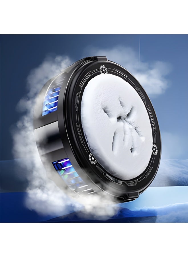 X36 Magnetic Semiconductor Phone Cooling Fan - Type-C Interface - RGB Lighting - Temperature Control Screen - Super Cooling for Gaming Mode - Black - Image 5