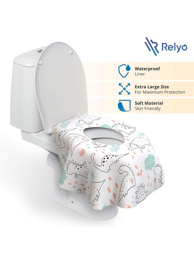Relyo Toilet Seat Covers Disposable - 20 Pack - Waterproof, Ideal for Kids and Adults â€“ Extra Large, Individually Wrapped for Travel, Toddlers Potty Training in Public Restrooms - Image 2