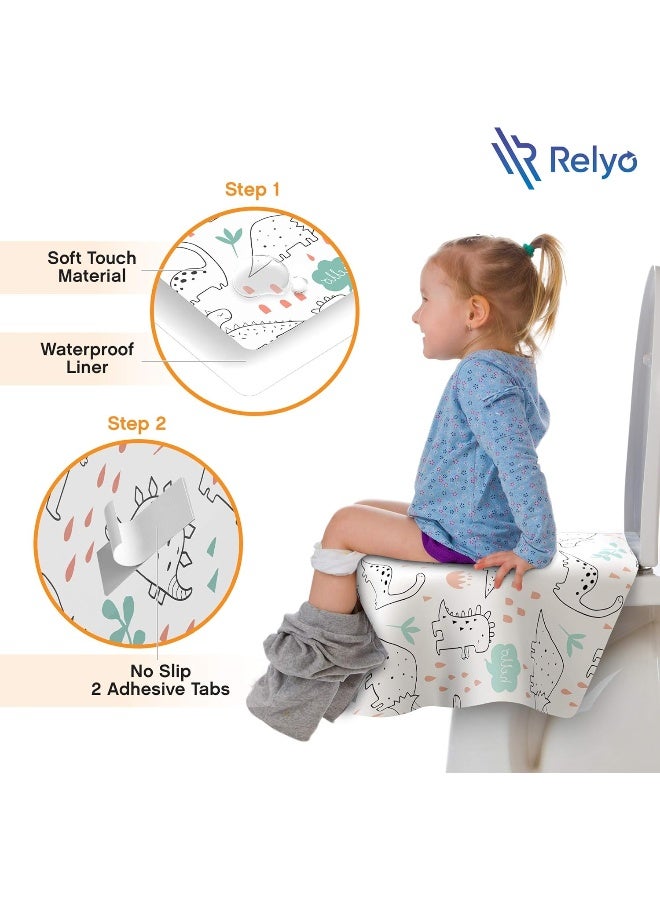 Relyo Toilet Seat Covers Disposable - 20 Pack - Waterproof, Ideal for Kids and Adults â€“ Extra Large, Individually Wrapped for Travel, Toddlers Potty Training in Public Restrooms - Image 3