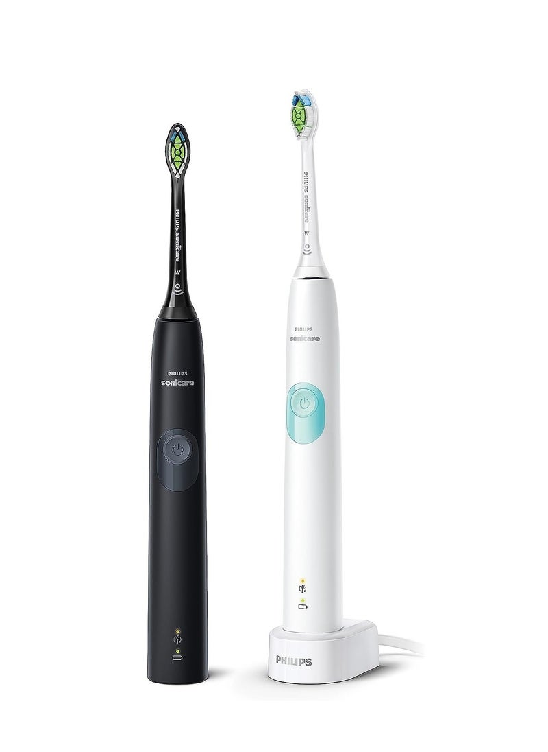 PHILIPS SONICARE - Protective Clean Dual Pack HX6450/05, White And Black Certified UAE 3 Pin - Image 1