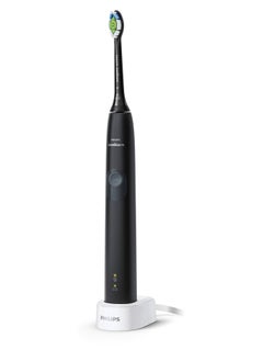 PHILIPS SONICARE حزمة مزدوجة واقية نظيفة HX6450/05، أبيض وأسود معتمد في الإمارات العربية المتحدة 3 دبابيس  - Image 4