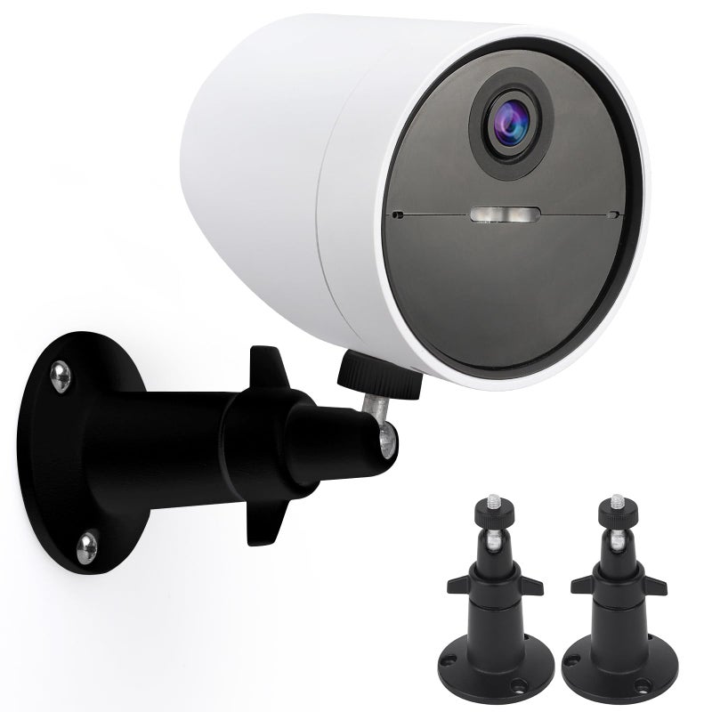 UYODM 2 Pack Wall Mount Holder for SimpliSafe Outdoor Security Camera, 360°Rotation Security Bracket with 1/4 Screw Thread, Camera Not Included (Black) - Image 1