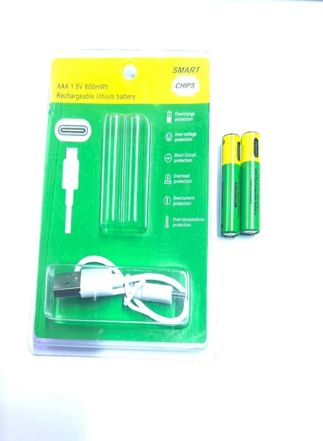 AAA 1.5V 800mWh Rechargeable lithium Battery Type-C Charger  - Image 2