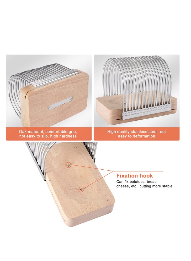 Excefore Bread Slicer,  Toast Slicer, Toast Cutting Guide for Homemade Bread, Bread Slicing Guide, Fixed Stainless Steel Food Slicer, Enjoy Homemade Bread Like Bagel, Sourdough, Cake - Image 5