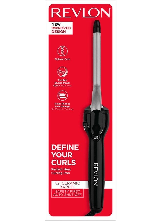Revlon - Revlon Perfect Heat Triple Ceramic Curling Iron | For Silky Smooth Spiral Curls (1/2 in) - Image 1