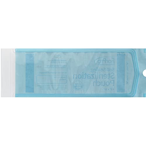 ForPro Professional Collection Self-Sealing Sterilization Pouches, Latex-Free, Color Changing Indicator, 3.5" W x 10" L, 200-Count - Image 5