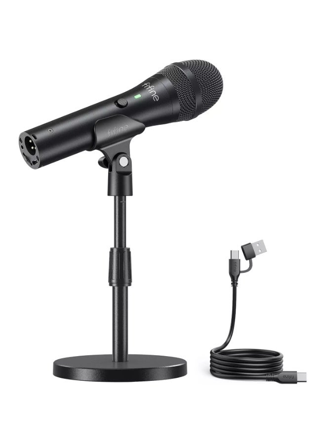 فيفين ميكروفون TANK2 USB/XLR ديناميكي لتسجيل البودكاست، طقم ميكروفون محمول باليد مع حامل مكتبي للغناء والتعليق الصوتي والبث المباشر - Image 1