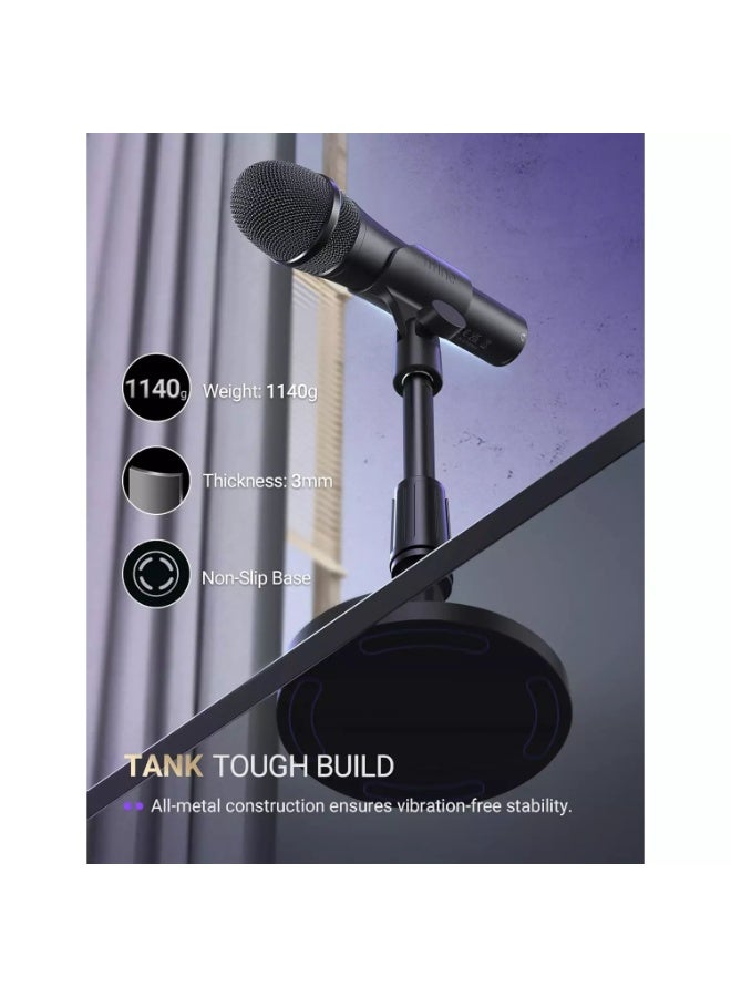 فيفين ميكروفون TANK2 USB/XLR ديناميكي لتسجيل البودكاست، طقم ميكروفون محمول باليد مع حامل مكتبي للغناء والتعليق الصوتي والبث المباشر - Image 3