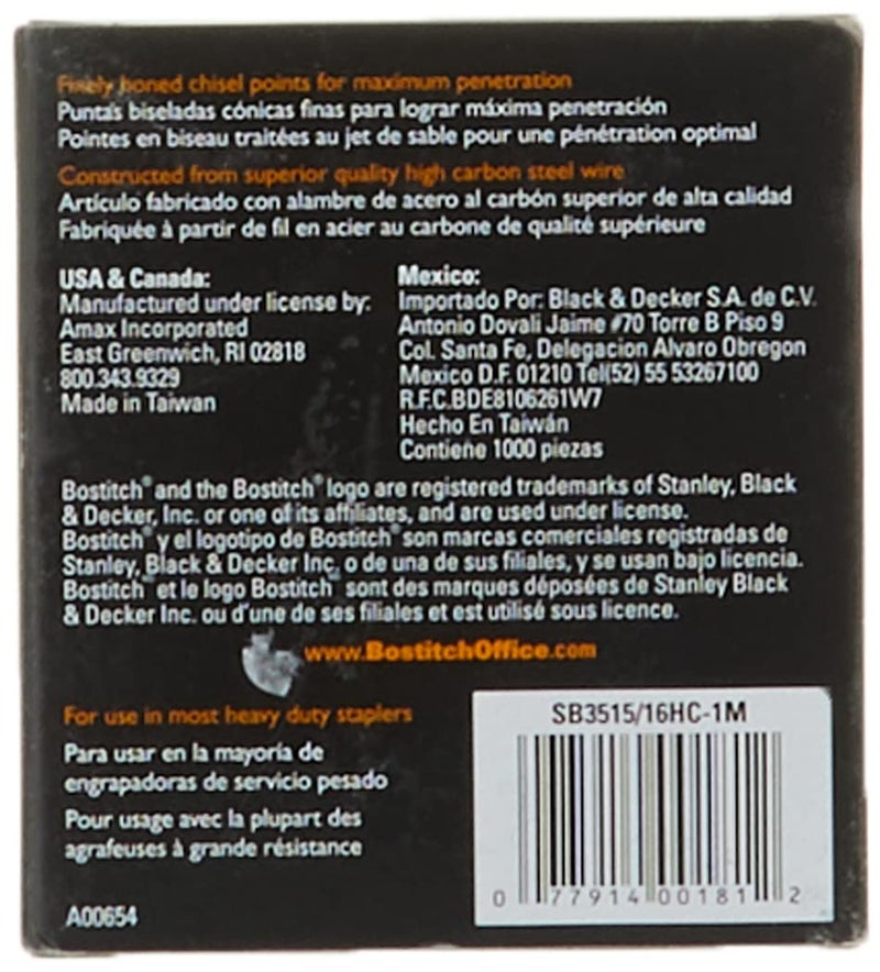 Bostitch Heavy Duty Staples, 165-215 Sheets, 15/16 Inch (24mm) Leg, 1,000 Per Box (SB3515/16HC-1M) - Image 3
