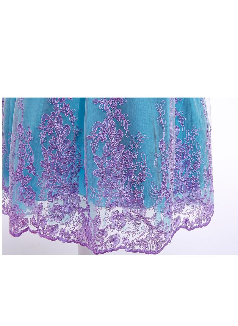 M MIAOYAN Children's mermaid princess bow lace dress  - Image 5