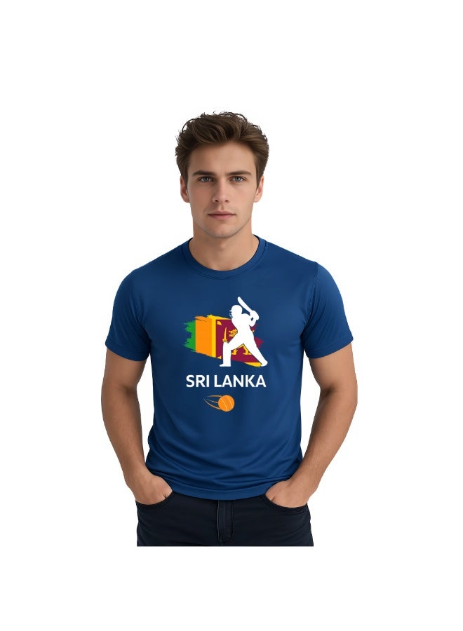 PRINTSHOP4ME Sri Lanka Cricket Dry Fit T-Shirt For Men | Lightweight Half Sleeve Round Neck Jersey | Ideal For Sports, Training & Casual Wear - Image 1