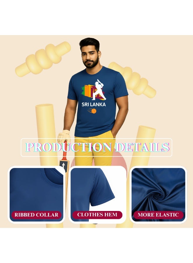 PRINTSHOP4ME Sri Lanka Cricket Dry Fit T-Shirt For Men | Lightweight Half Sleeve Round Neck Jersey | Ideal For Sports, Training & Casual Wear - Image 3