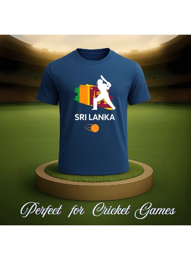 PRINTSHOP4ME Sri Lanka Cricket Dry Fit T-Shirt For Men | Lightweight Half Sleeve Round Neck Jersey | Ideal For Sports, Training & Casual Wear - Image 5