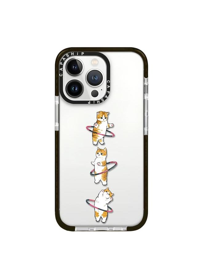 Generic - For iPhone 12/12 Pro Simple Illustration Pattern Full Coverage Phone Case(Weight Loss Cat A) - Image 1