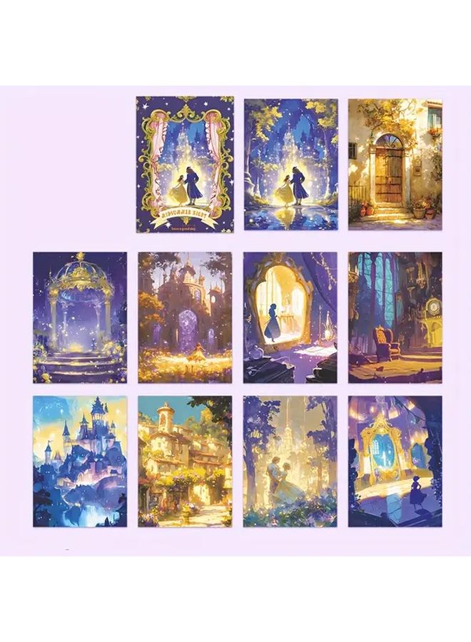 10 Pcs Mermaid Fairy Sticker Book Beast Starlight Glitter Self Adhesive PET Film - Image 1
