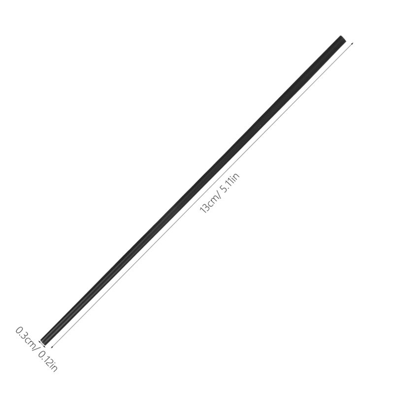 Black Disposable Drinking Straws 1000pcs Straight Stirrers For Cocktails Coffee Milk Bars Cafes - Image 3