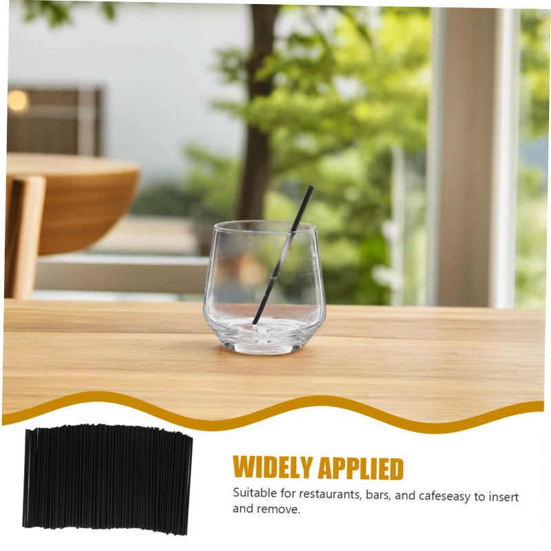 Black Disposable Drinking Straws 1000pcs Straight Stirrers For Cocktails Coffee Milk Bars Cafes - Image 4