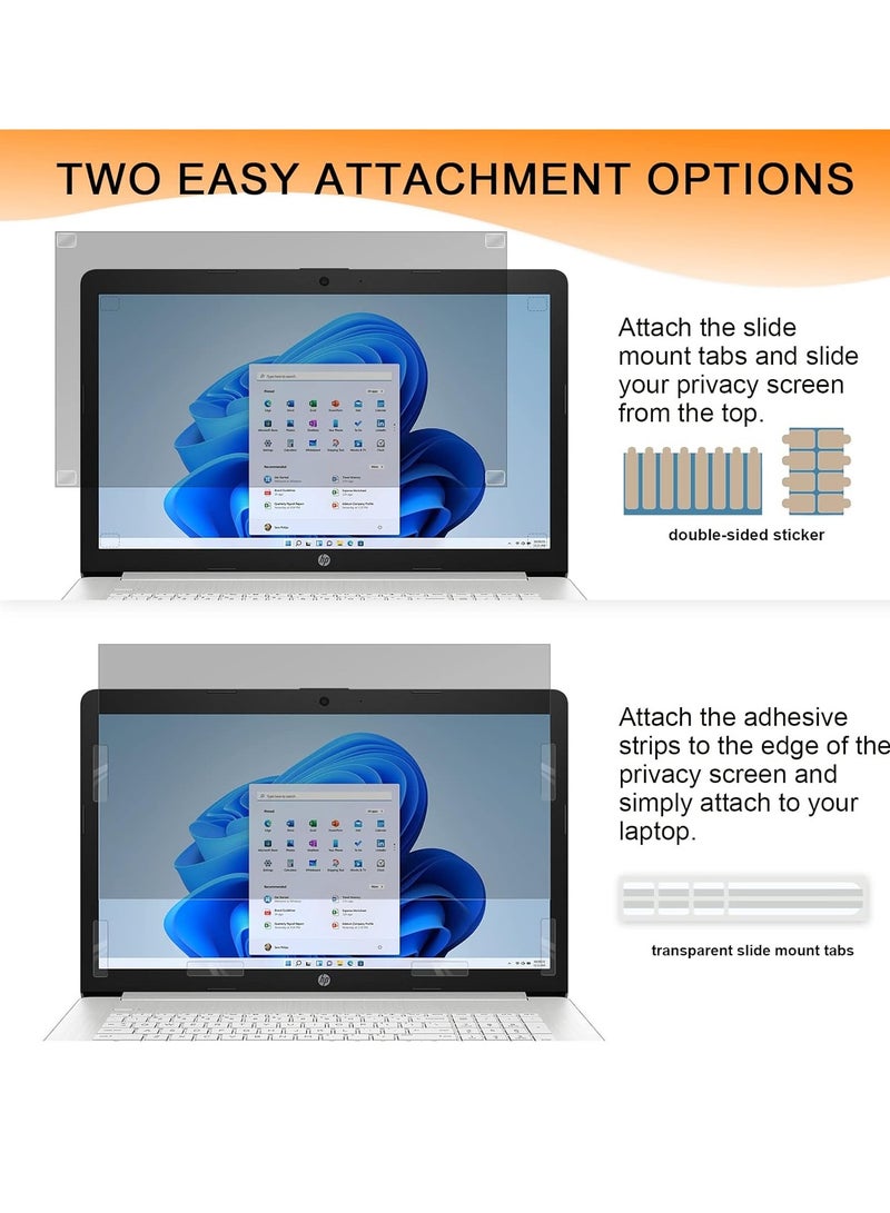 15.6 Inch Laptop Privacy Screen Filter Anti-Blue Light Screen Protector, Compatible with HP/Dell/Asus/Acer/Sony/Samsung/Lenovo/Toshiba,16:9 Removable Aspect Ratio Screen Filter Laptop Privacy  - Image 4