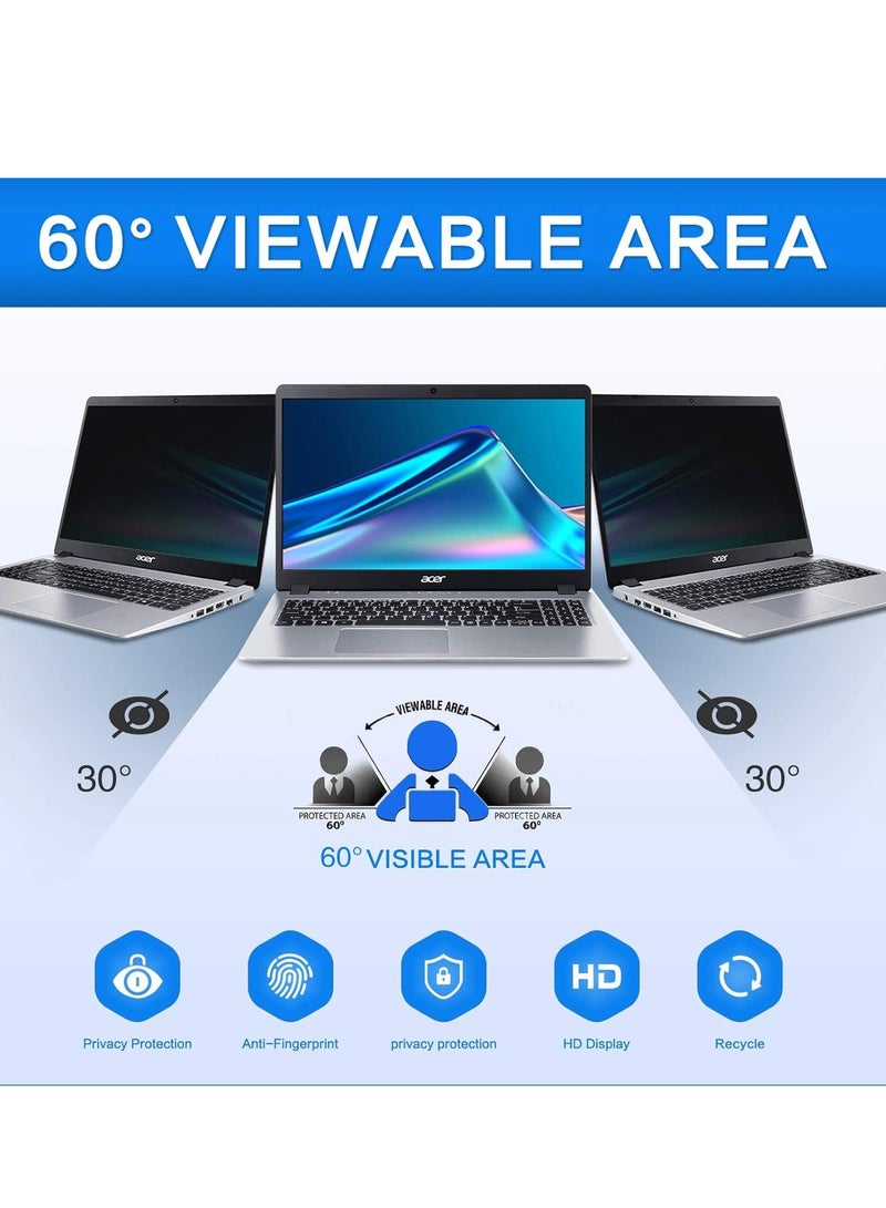 15.6 Inch Laptop Privacy Screen Filter Anti-Blue Light Screen Protector, Compatible with HP/Dell/Asus/Acer/Sony/Samsung/Lenovo/Toshiba,16:9 Removable Aspect Ratio Screen Filter Laptop Privacy  - Image 5
