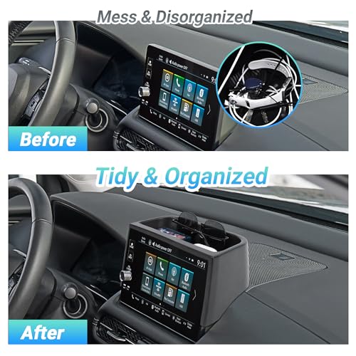 Sinminou Center Console Organizer Dashboard Tray Compatible with 2023-2026 Honda HR-V Interior Accessories, Dashboard Storage Organizer Box, Fits Both Honda HRV 7-inch and 9-inch Screen - Image 4