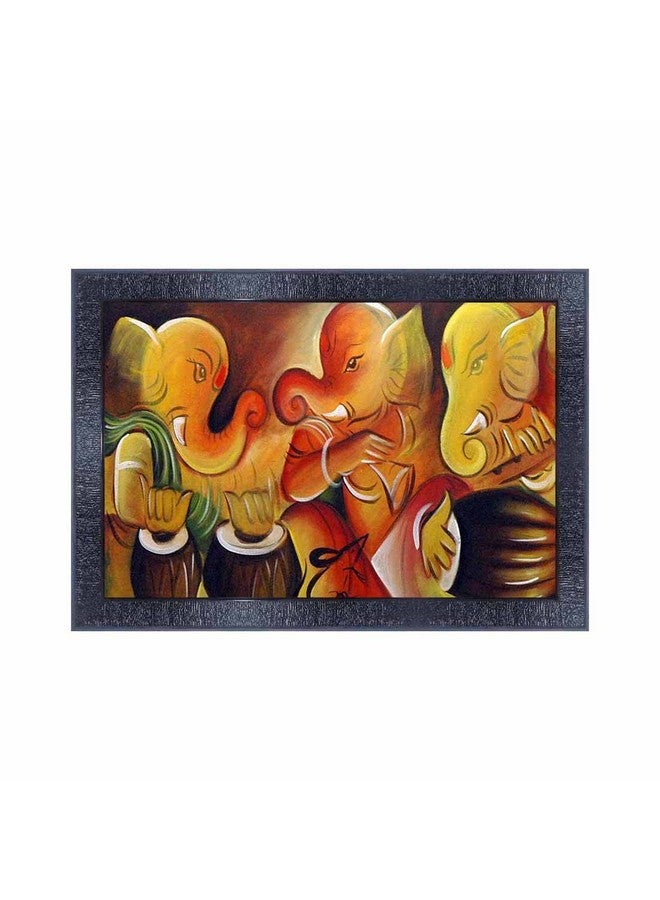 PNF Poster N Frames Ganesh Ji Wooden Photo Frame With Acrylic Sheet | For Living, Pooja Room | Home Decoration Item | Best Gifting Option (10 * 14Inch,Multicolour,Synthetic) 15757 - Image 1