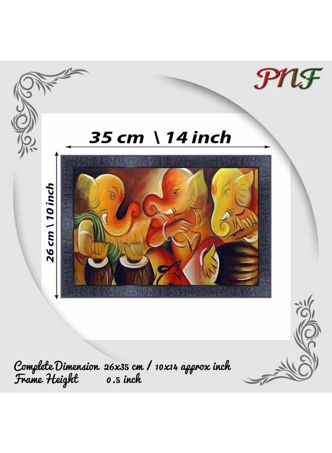 PNF Poster N Frames Ganesh Ji Wooden Photo Frame With Acrylic Sheet | For Living, Pooja Room | Home Decoration Item | Best Gifting Option (10 * 14Inch,Multicolour,Synthetic) 15757 - Image 2