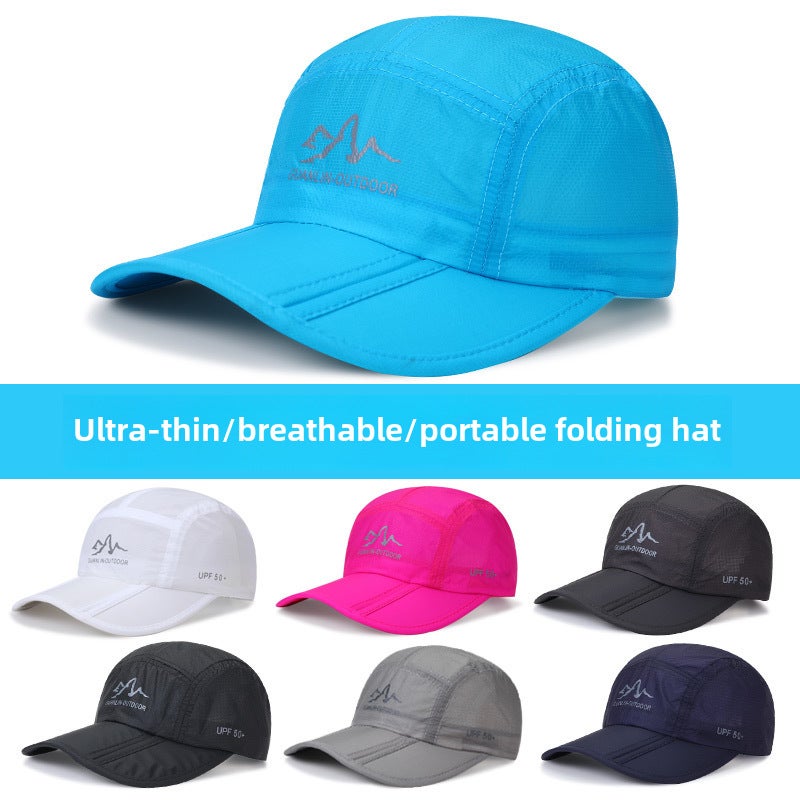 Unisex Summer Breathable Sun Hat with UV Protection navy blue  - Image 4