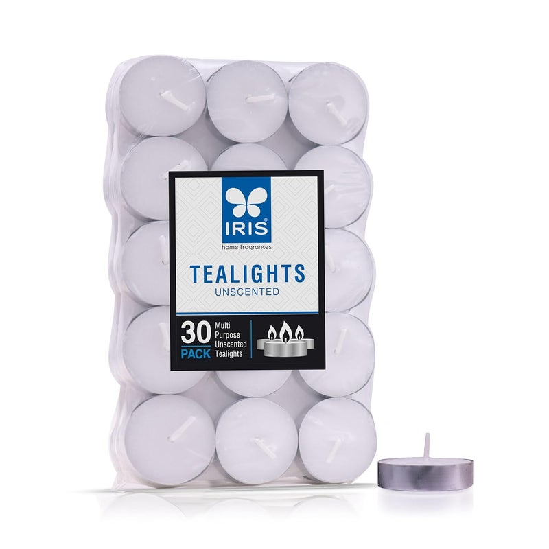 IRIS IRIS Unscented Tea Lights Pack of 30  - Image 1