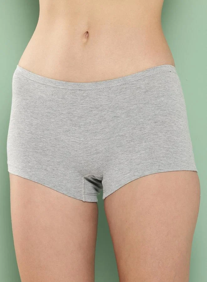 Leading Lady Leading Lady Pack of 2  - Solid Cotton Boyshorts