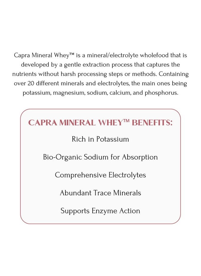 MT. CAPRA SINCE 1928 MT. CAPRA SINCE 1928 Capra Mineral Whey | A Whole Food, Bio-Available Mineral/Electrolyte Supplement from Goat Milk Whey, Rich in Potassium, Alkalizing - 50.8 Ounce Powder  - Image 3