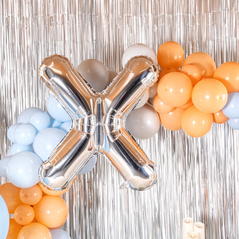Restaurantware-Balloonify 40 Inch Letter Balloon, 1 Large Alphabet Party Balloon - Letter X, Self-Sealing, Silver Foil Mylar Balloon, Hanging Loop, Decoration For Birthday, Wedding, Or Graduation - Image 3