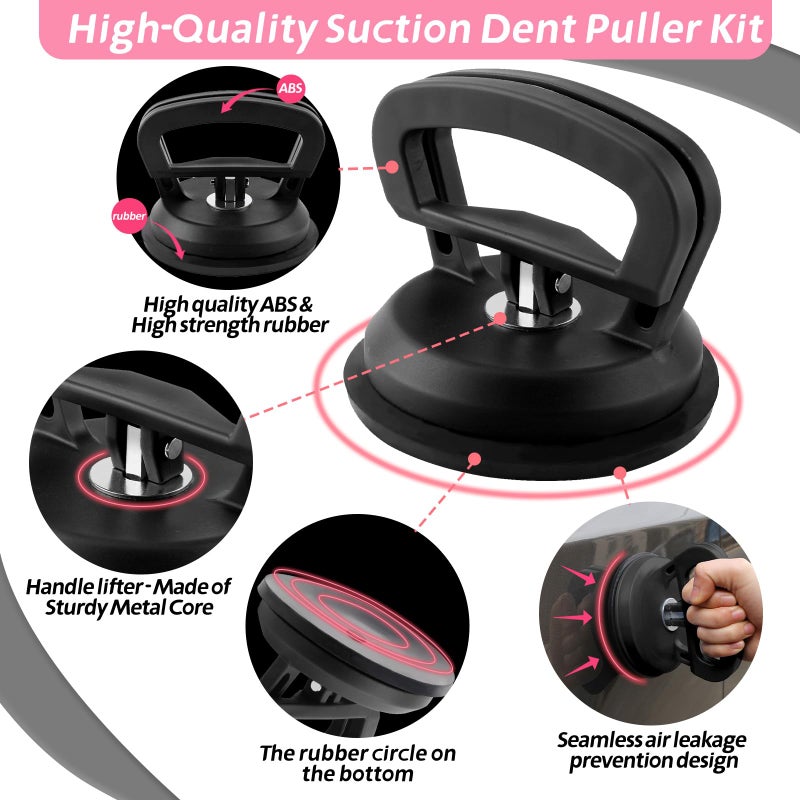 VEXTRO Car Dent Puller, 8 Packs Dent Remover Tool for Car Dent Repair, Versatile Suction Cups Puller with Strong Suction & Effortless Handle for Auto Body, Glass, Fridge, Tile Lifting & Objects Moving - Image 2