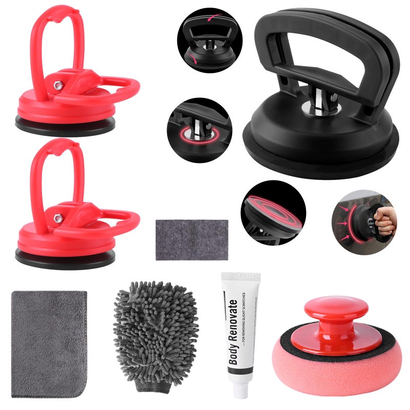 VEXTRO Car Dent Puller, 8 Packs Dent Remover Tool for Car Dent Repair, Versatile Suction Cups Puller with Strong Suction & Effortless Handle for Auto Body, Glass, Fridge, Tile Lifting & Objects Moving - Image 1