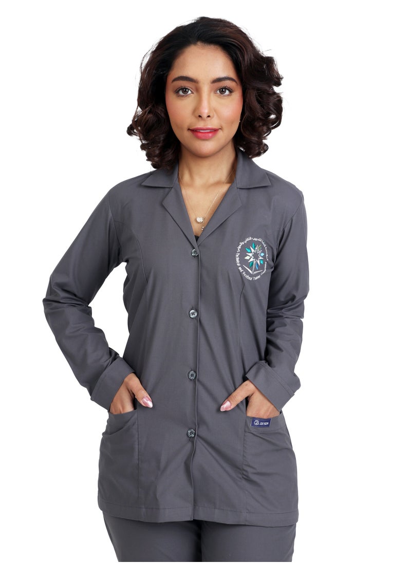 أكسجين - زي كلية التقنية بنات رمادي غامق B99 - Image 1
