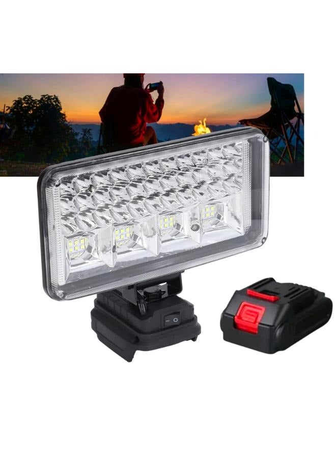 Cordless LED Work Light Waterproof 21V Lithium Battery LED Lamp for Emergency,  Rechargeable Portable Worklight, Durable and Bright Outdoor Flood Light - Image 1