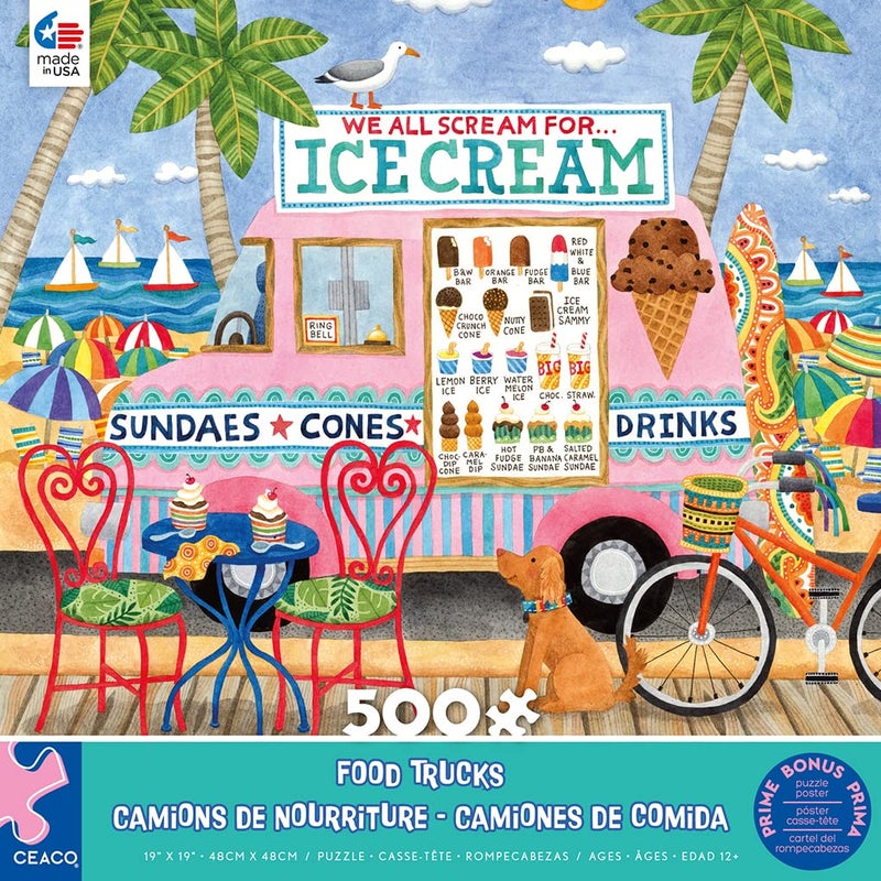 Ceaco - Food Trucks - Ice Cream Truck II - 500 Piece Jigsaw Puzzle - Image 2