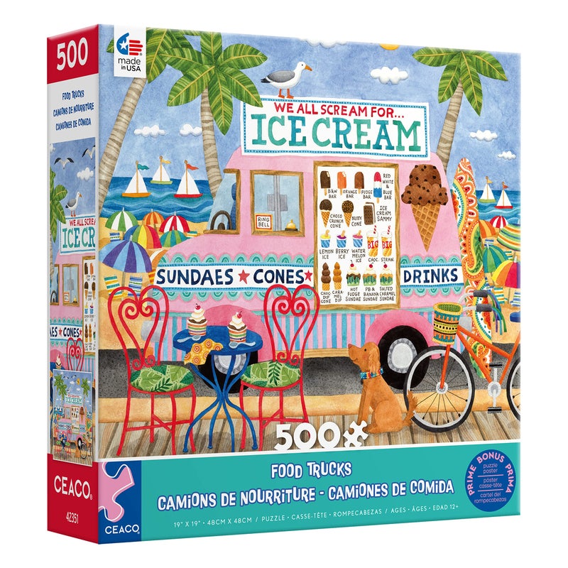Ceaco - Food Trucks - Ice Cream Truck II - 500 Piece Jigsaw Puzzle - Image 3