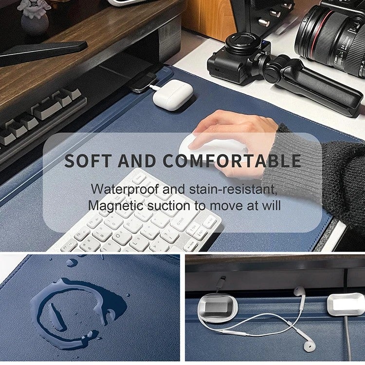 Y&D Scratch Proof Leather Desk Pad Water Resistant Table Mat with Magnetic Mouse Pad High Quality Rectangular Desk Pads - Image 5