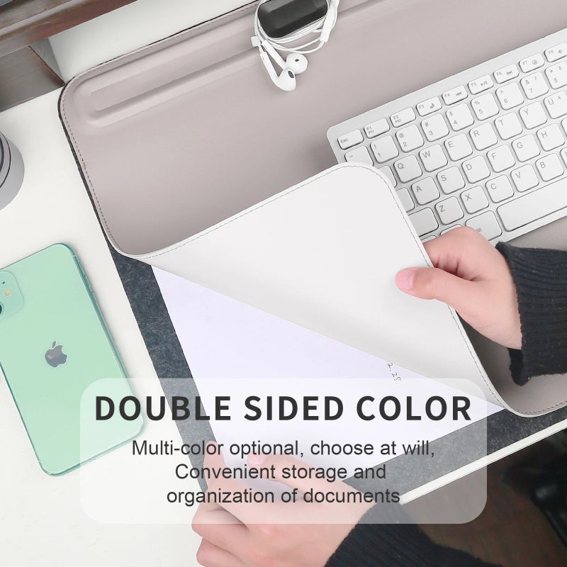 Y&D Scratch Proof Leather Desk Pad Water Resistant Table Mat with Magnetic Mouse Pad High Quality Rectangular Desk Pads - Image 1
