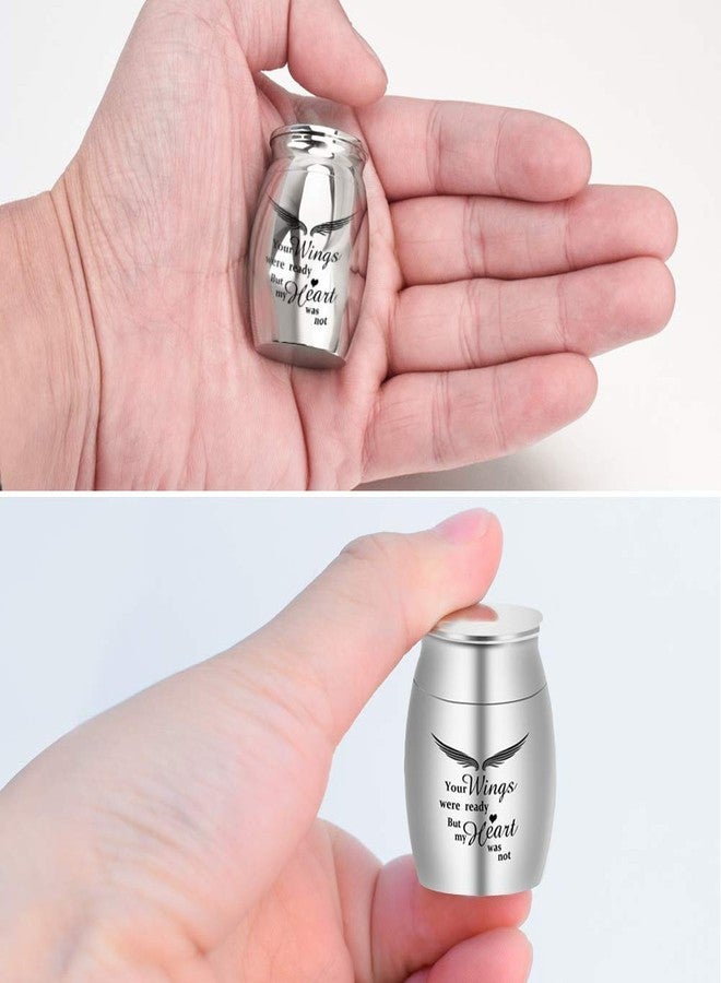 Dletay Small Keepsake Urn for Human Ashes - 1.57 Inch Mini Cremation Urn in Stainless Steel - Memorial Ashes Holder - Image 2