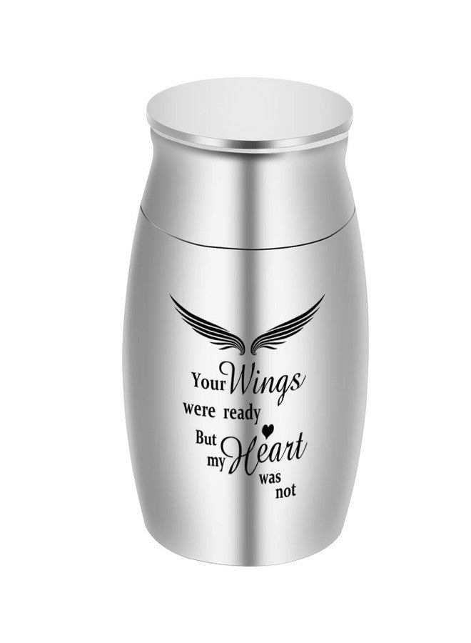 Dletay Small Keepsake Urn for Human Ashes - 1.57 Inch Mini Cremation Urn in Stainless Steel - Memorial Ashes Holder - Image 1